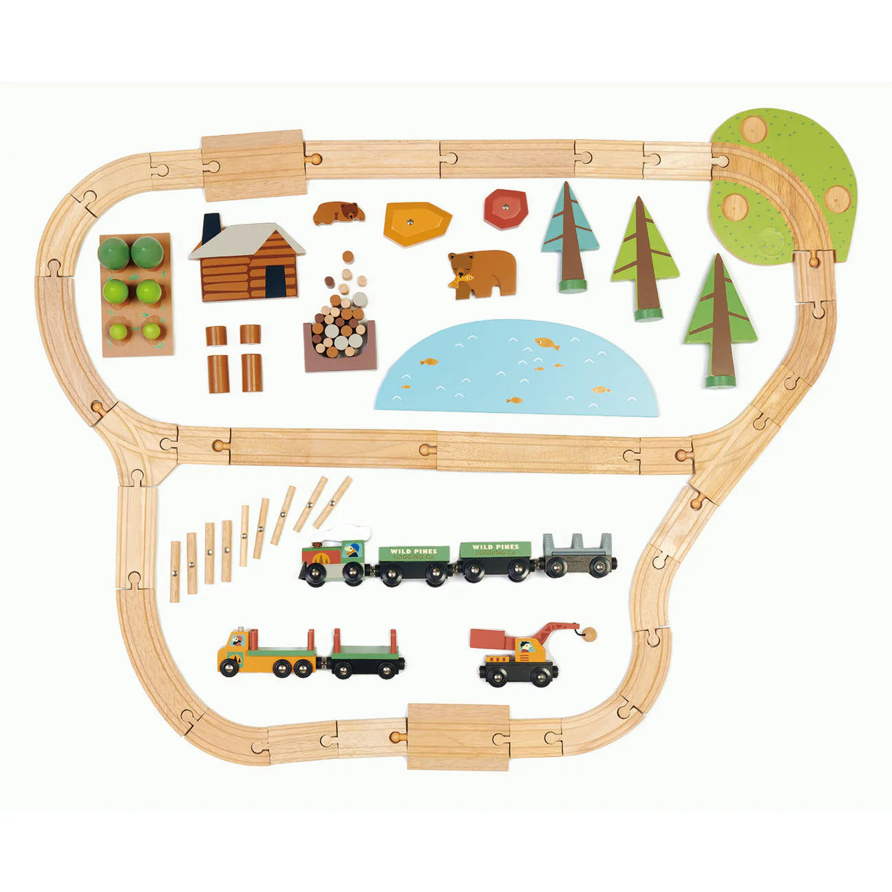 Pista de tren forestal