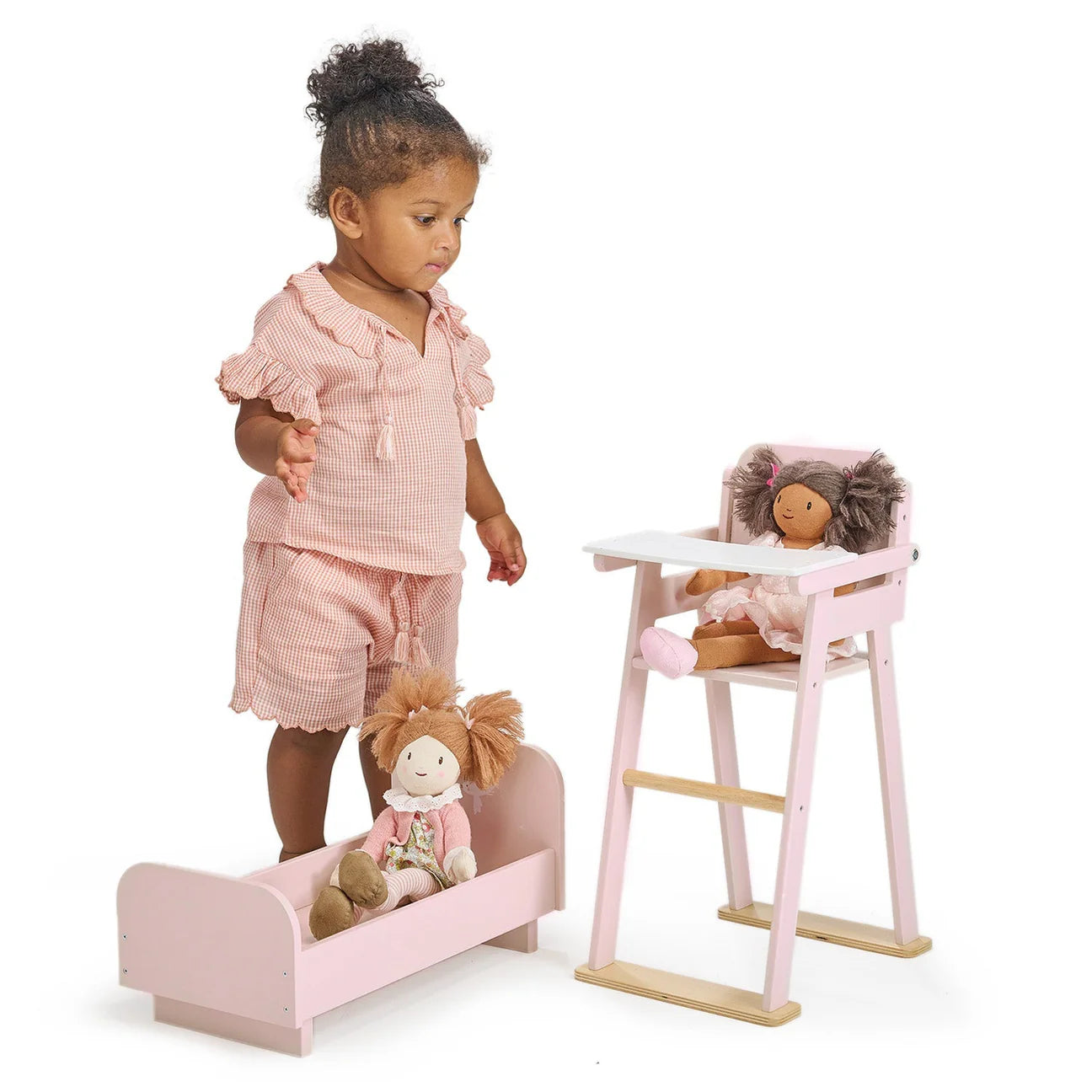 Cuna para muñecas rosa