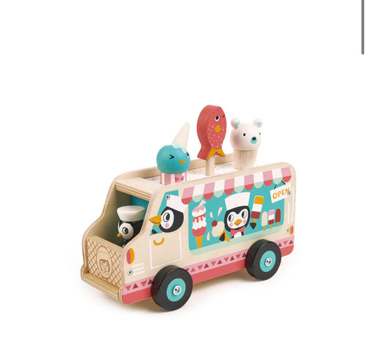 La van de los pingüinos heladeros