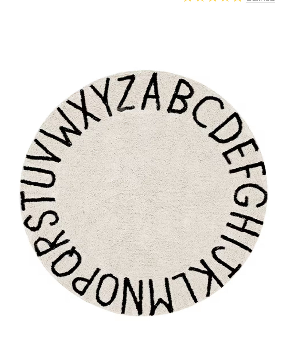 Tapete de letras blanco