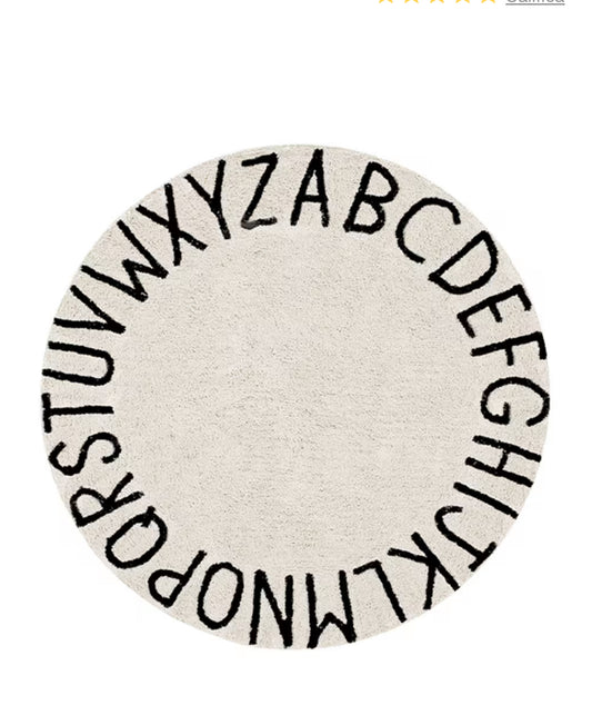 Tapete de letras blanco