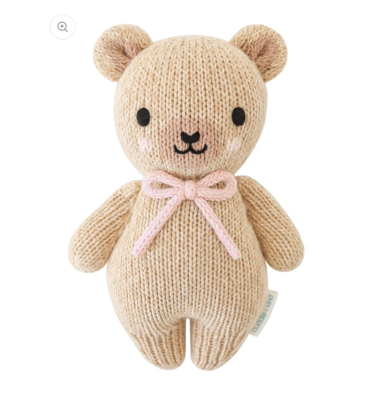 Baby honey bear (blush bow)